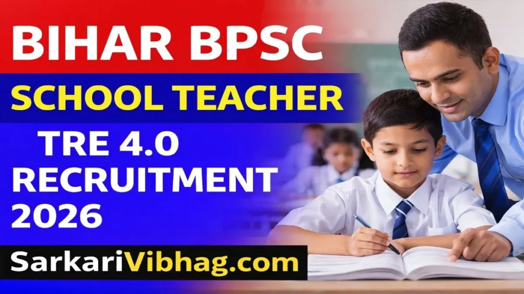 Bihar BPSC School Teacher TRE 4.0 Notification 2026 pdf SarkariVibhag.com
