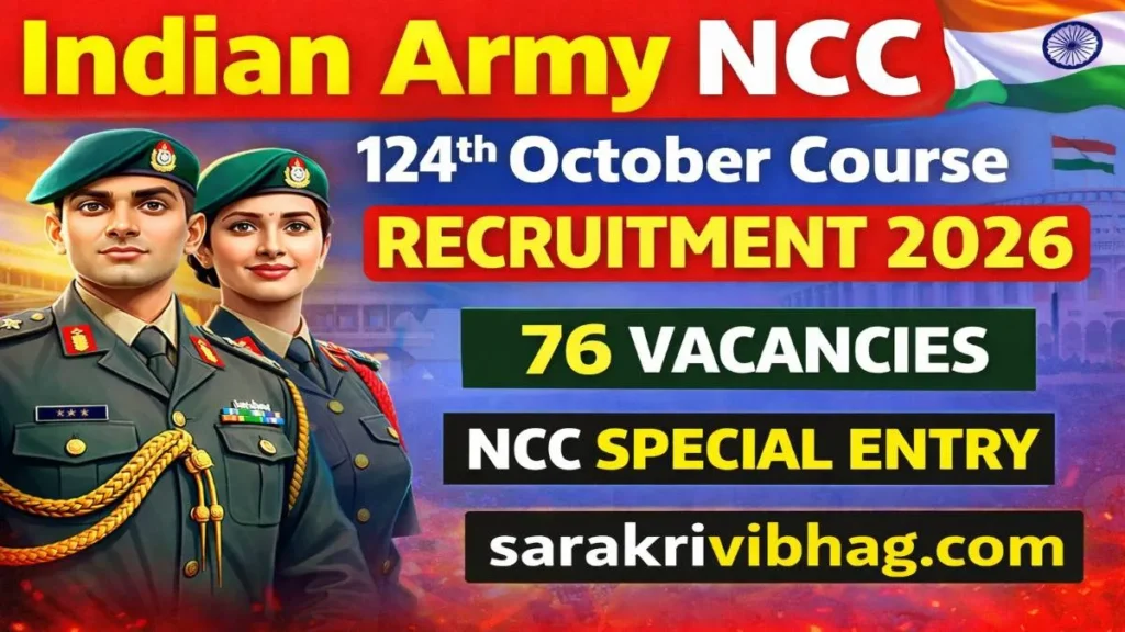 Indian Army NCC 124th October Course Notification 2026