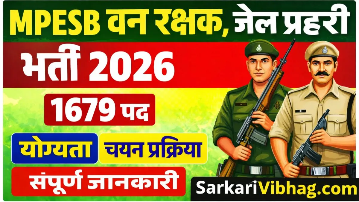 MPESB Van Rakshak, Jail Prahari Notification 2026 PDF