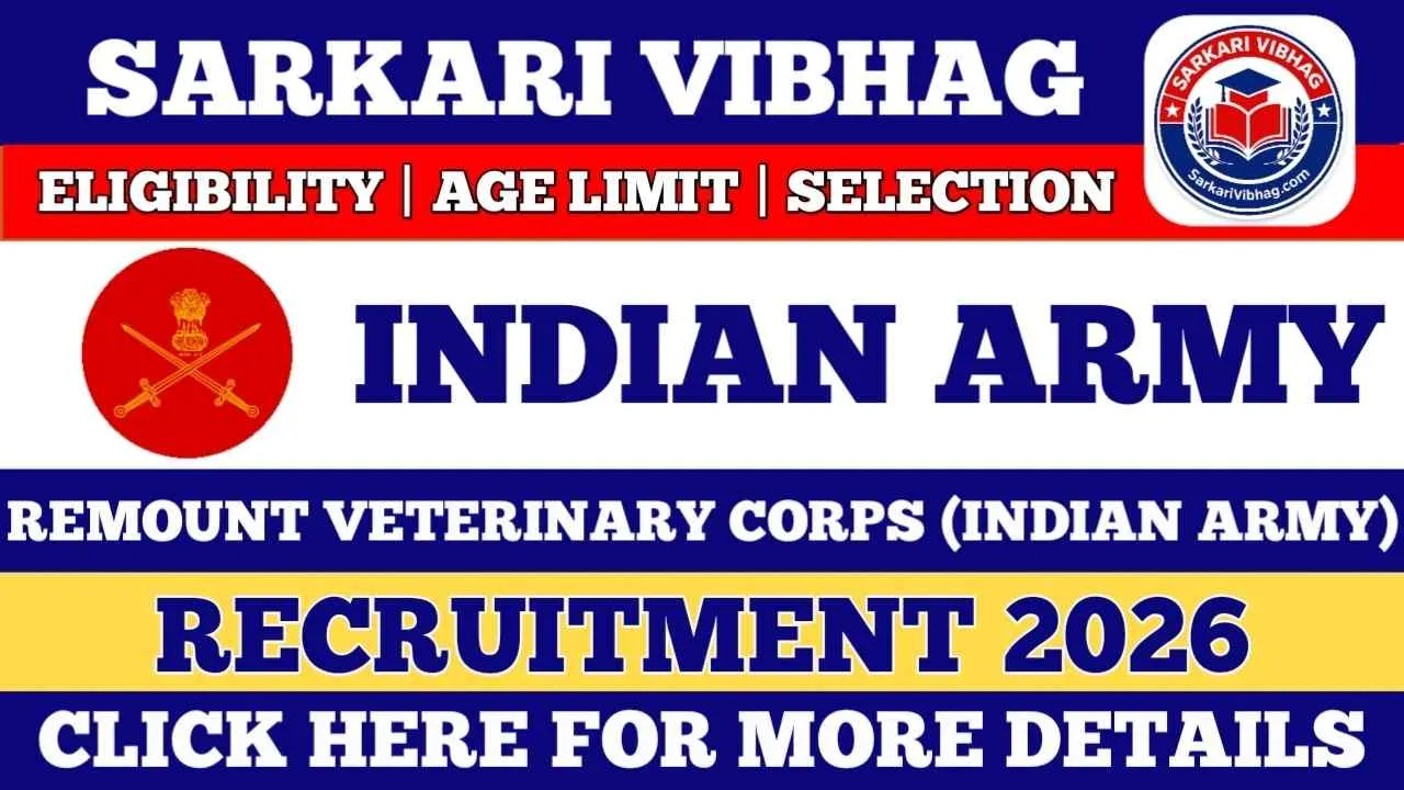 Indian Army SSC / RVC Graduate Notification 2026 SarkariVibhag.com