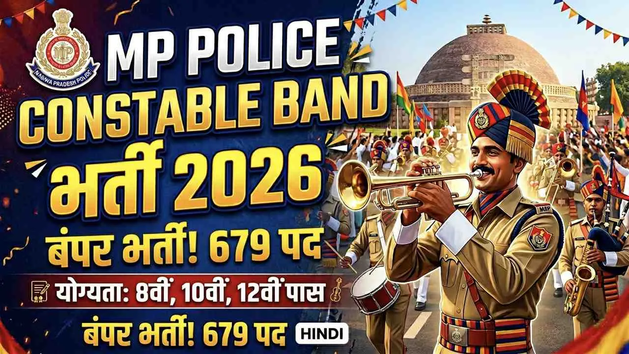 MP Police Constable Band Notification 2026 PDF SarkariVibhag.com