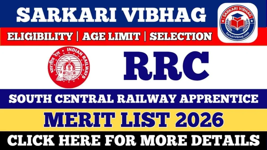 Railway RRC SCR Apprentice Merit List 2026 OUT - Link Active
