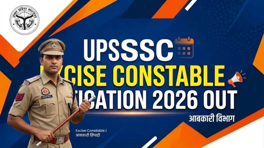 UPSSSC Excise Constable Notification 2026 PDF SarkariVibhag.Com