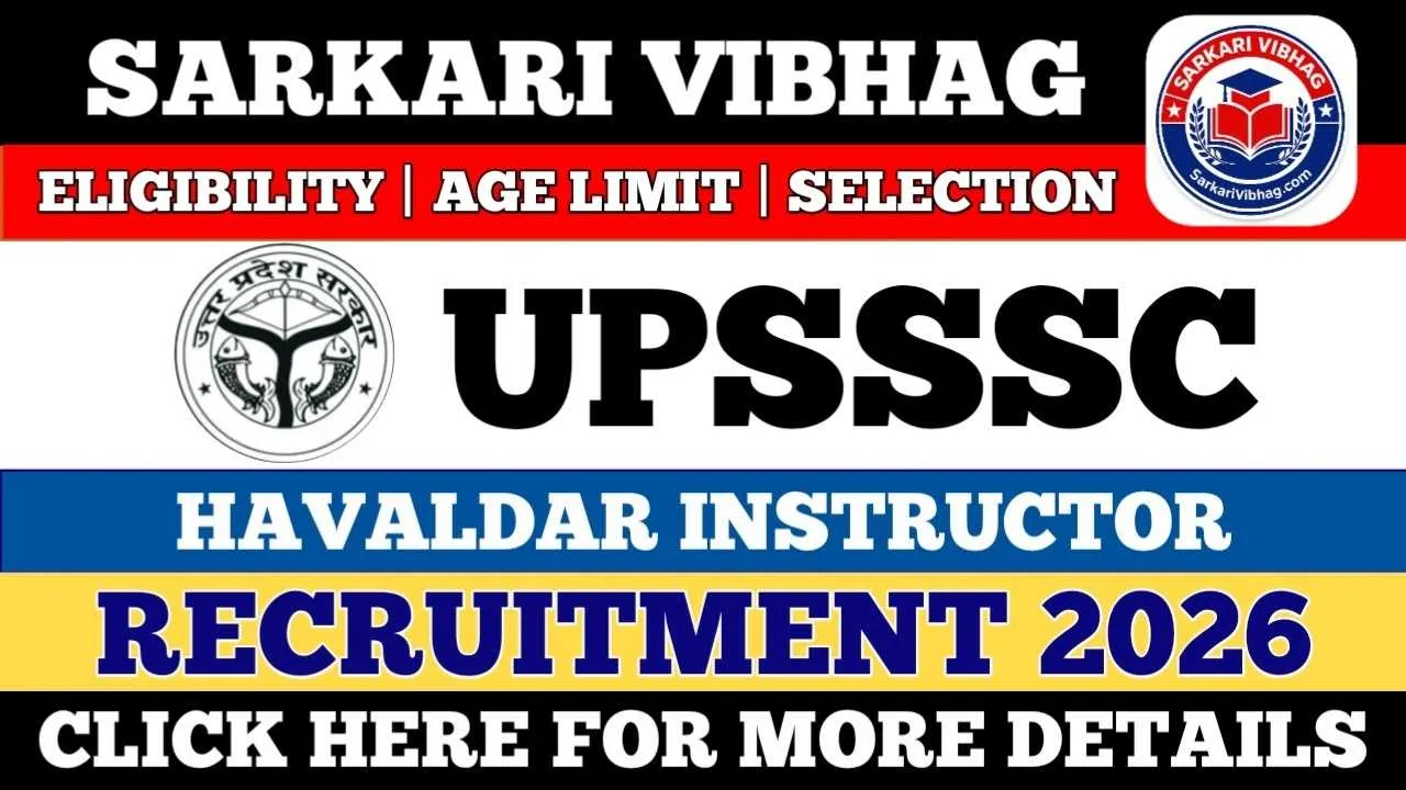 UPSSSC Havaldar Instructor Notification 2026 PDF SarkariVibhag.com