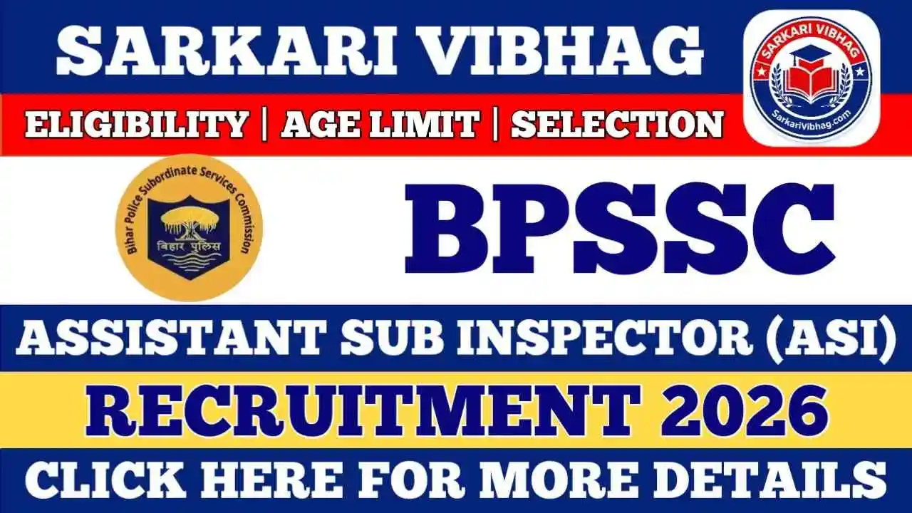 Bihar Police BPSSC ASI (Technical) Recruitment 2026 Apply Online for 22 Post