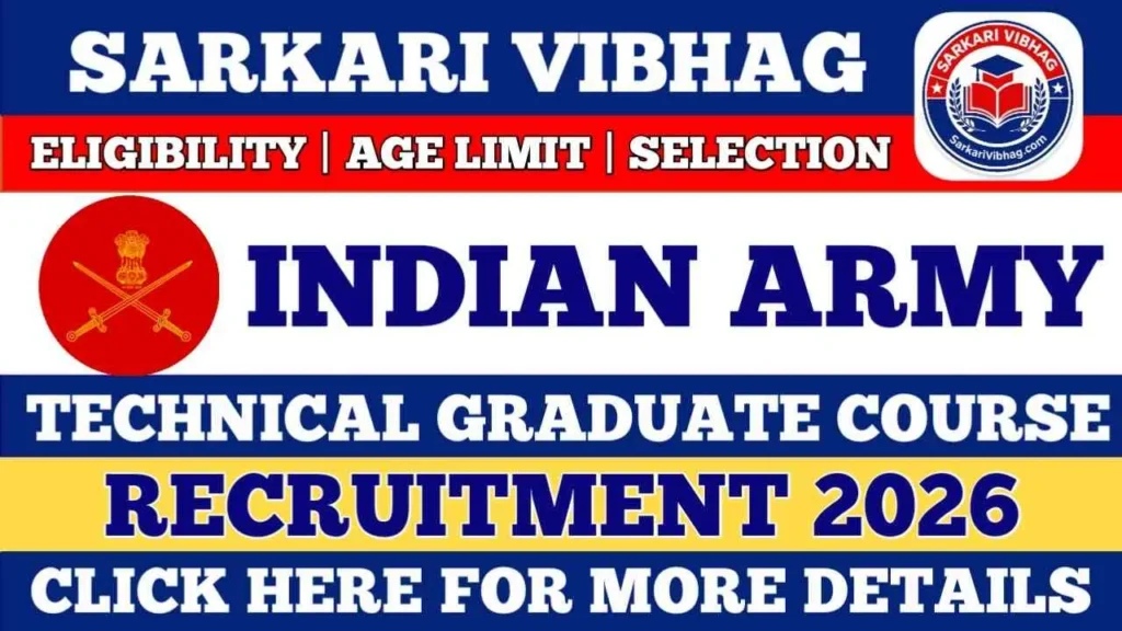 Indian Army TGC 144 Notification 2026 PDF SarkariVibhag.com