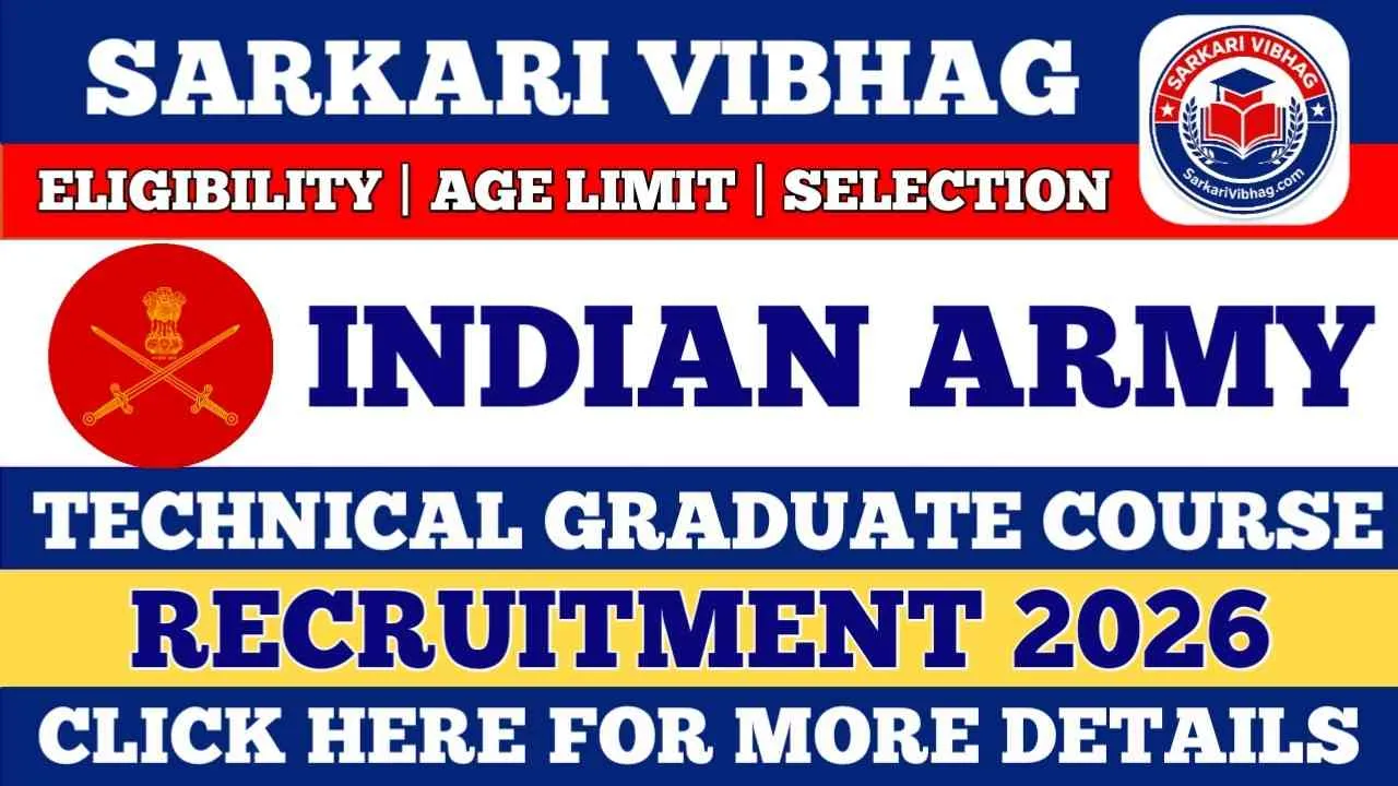 Indian Army TGC 144 Notification 2026 PDF SarkariVibhag.com
