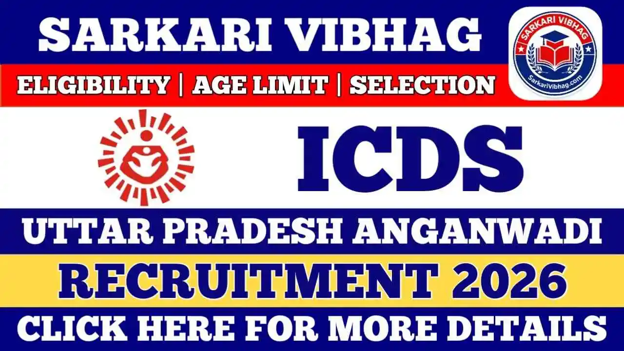 UP Anganwadi Workers Notification 2026 PDF SarkariVibhag.com