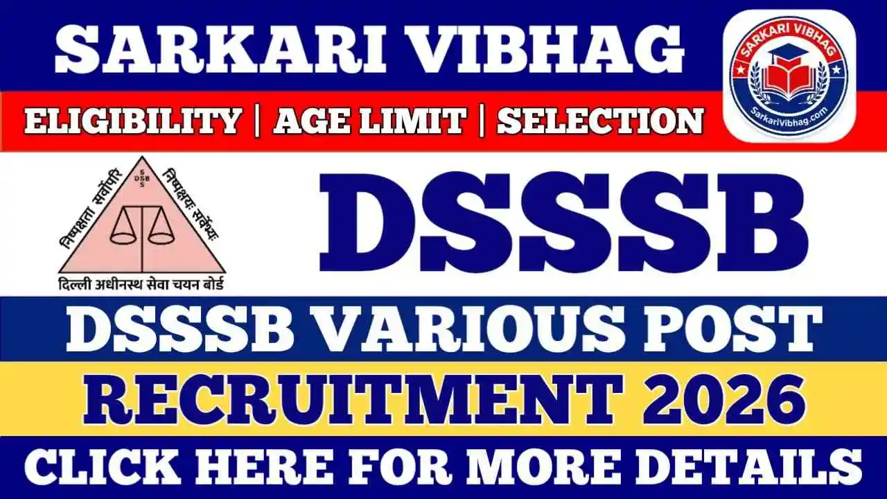 DSSSB Various Post 03/2026 Notification 2026 PDF SarkariVibhag.com