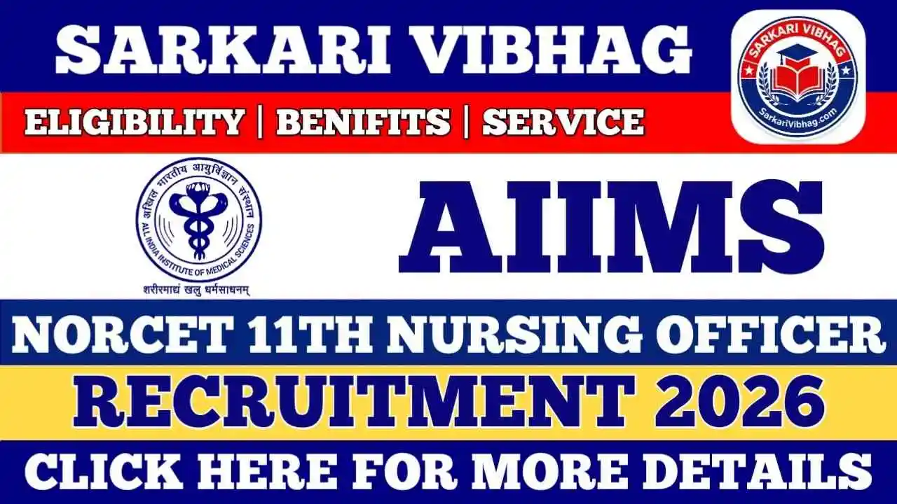 AIIMS NORCET 11th Nursing Officer Notification 2026 PDF SarkariVibhag.com