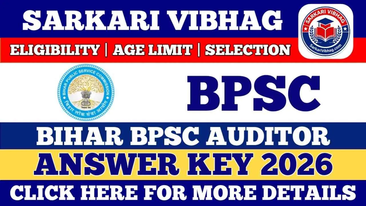 Bihar BPSC Auditor Answer Key 2026 PDF SarkariVibhag.com